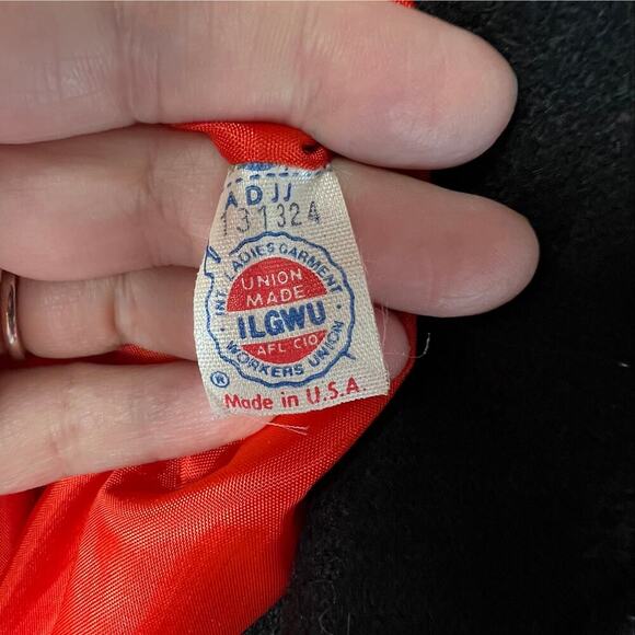 Beau Brem Union Made Red Wool Blend Peacoat Vintage Coat - Picture 6 of 7